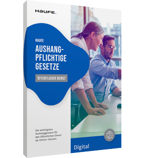 Alle Details: Aushangpflichtige Gesetze öffentlicher Dienst Digital Aushangpflichtige Gesetze öffentlicher Dienst Digital - Alle relevanten Arbeitsschutzvorschriften als Online-Version. Dauerhaft aktuell, standortübergreifend und nachhaltig.