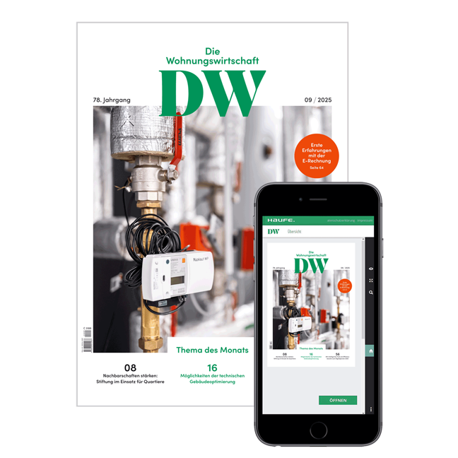 Das zukunftsweisende Fachmagazin für die Wohnungswirtschaft DW Die Wohnungswirtschaft - Das zukunftsweisende Fachmagazin für die Wohnungswirtschaft