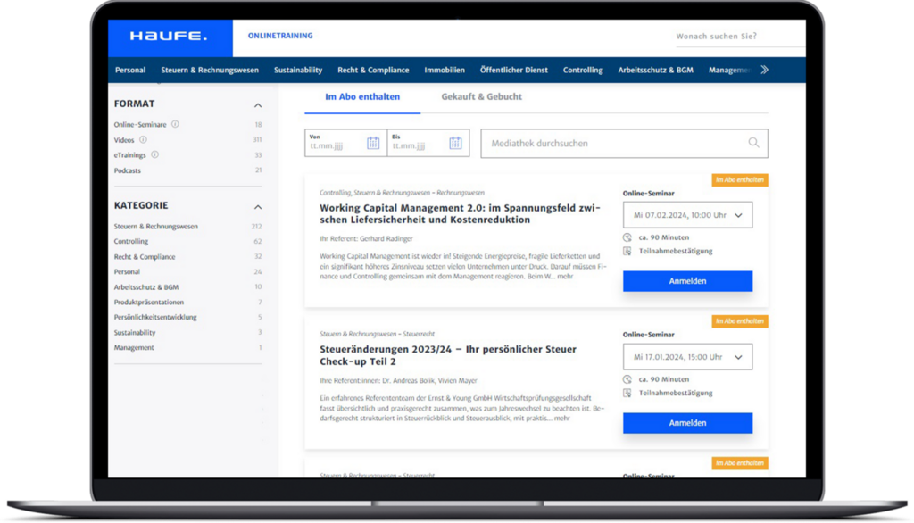 Online-Seminare Online-Seminare