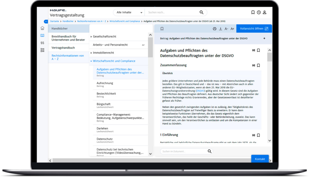 Know-how zu den Verträgen Know-how zu den Verträgen