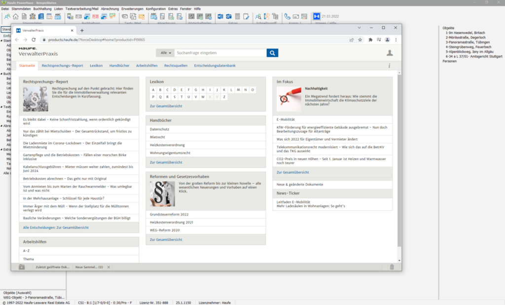 Zugriff auf das Fachwissen direkt aus der Software Zugriff auf das Fachwissen direkt aus der Software