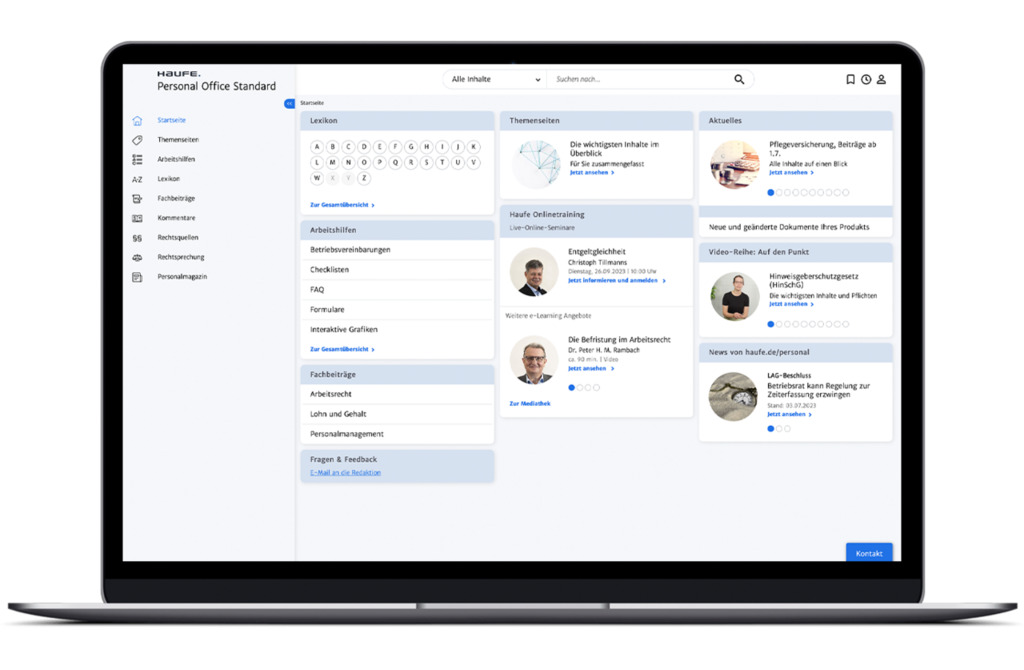 Haufe Business Office - Startseite der Komponentenprodukte Haufe Business Office - Startseite der Komponentenprodukte