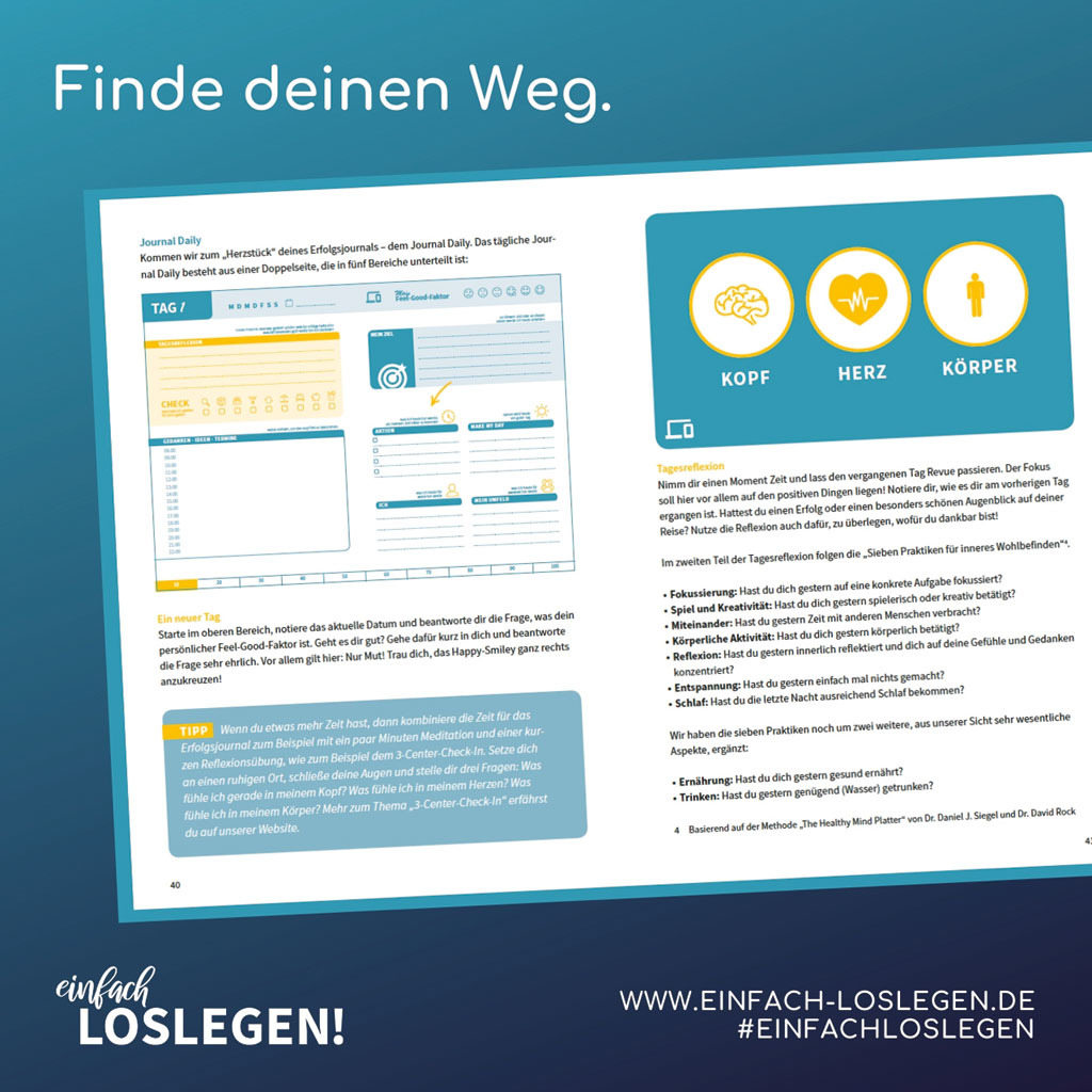 Einfach umsetzen: Ziele eintragen - reflektieren - vorantreiben. Für Job und privat! Einfach umsetzen: Ziele eintragen - reflektieren - vorantreiben. Für Job und privat!
