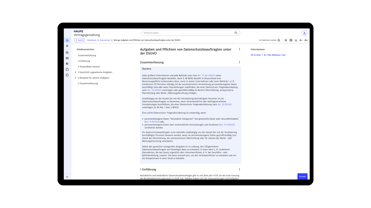 Know-how zu den Verträgen Know-how zu den Verträgen