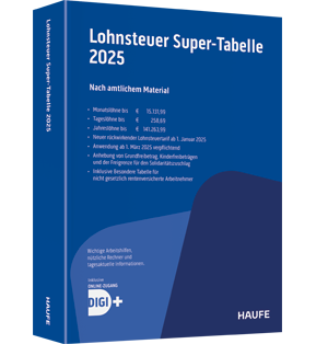 Lohnsteuer-Supertabelle 2025 inkl. Onlinezugang - Nach amtlichen Material