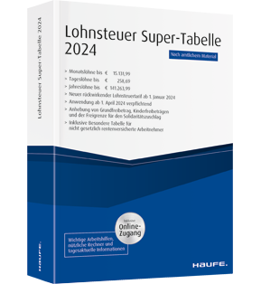 Lohnsteuer-Supertabelle 2024 inkl. Onlinezugang - Nach amtlichen Material