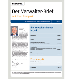 Der Verwalter-Brief - Ihr Beratungsdienst rund um WEG- und Mietverwaltung