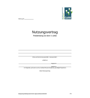 Nutzungsvertrag - Preisbindung vor dem 1.1.2002 - Pro Bestelleinheit: 20 Muster-Verträge