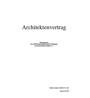 Architektenvertrag - Pro Bestelleinheit: 5 Exemplare