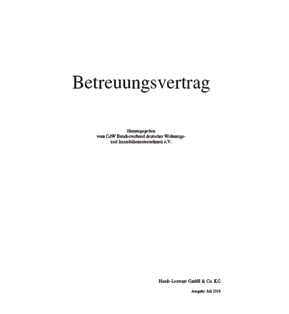 Betreuungsvertrag - Pro Bestelleinheit: 5 Exemplare