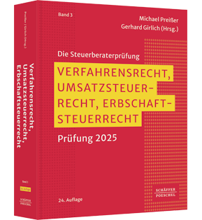 Verfahrensrecht, Umsatzsteuerrecht, Erbschaftsteuerrecht - Prüfung 2025