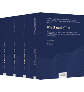KWG und CRR (4-bändige Gesamtausgabe) - Kommentar zu KWG, CRR, SAG, FKAG, SolvV, GroMiKV, LiqV und weiteren aufsichtsrechtlichen Vorschriften