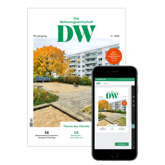 DW Die Wohnungswirtschaft - Das zukunftsweisende Fachmagazin für die Wohnungswirtschaft