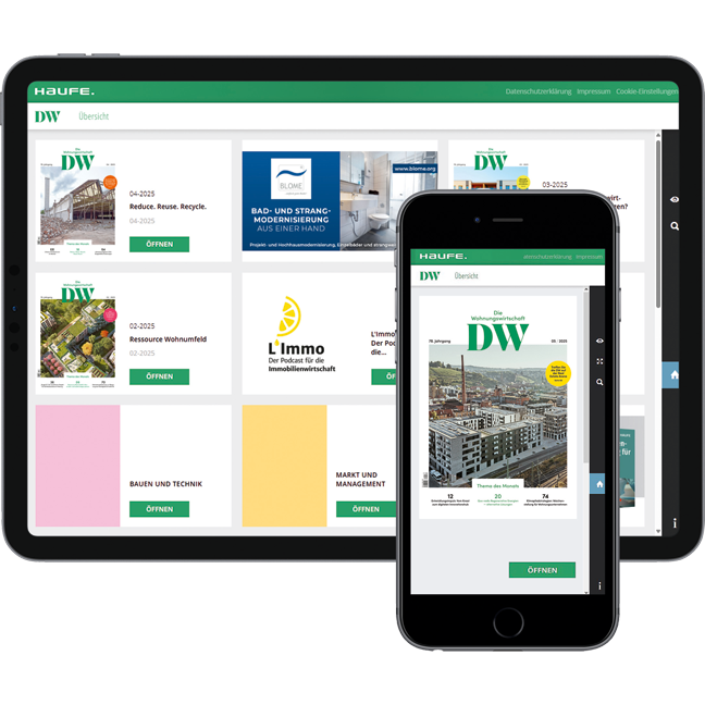 DW Die Wohnungswirtschaft Digital - Das Fachmagazin für die Wohnungswirtschaft