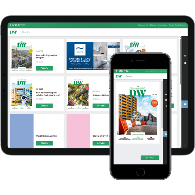 DW Die Wohnungswirtschaft Digital - Das Fachmagazin für die Wohnungswirtschaft