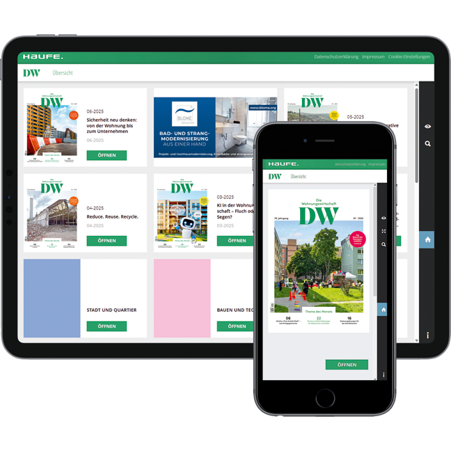 DW Die Wohnungswirtschaft Digital - Das Fachmagazin für die Wohnungswirtschaft