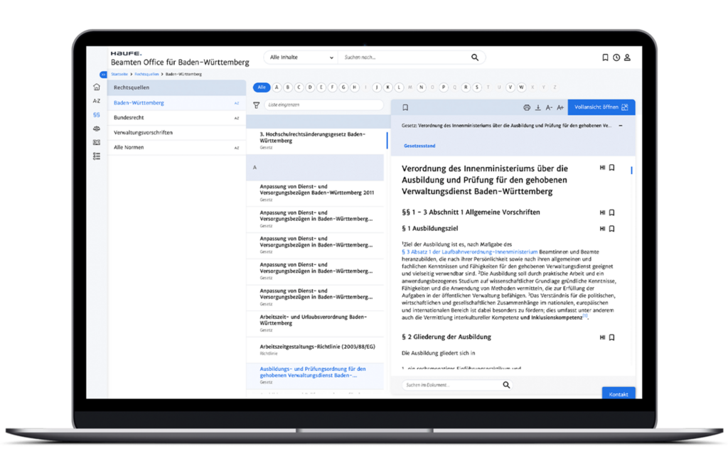Haufe Beamten Office Baden-Württemberg: Datenbank | Haufe Shop