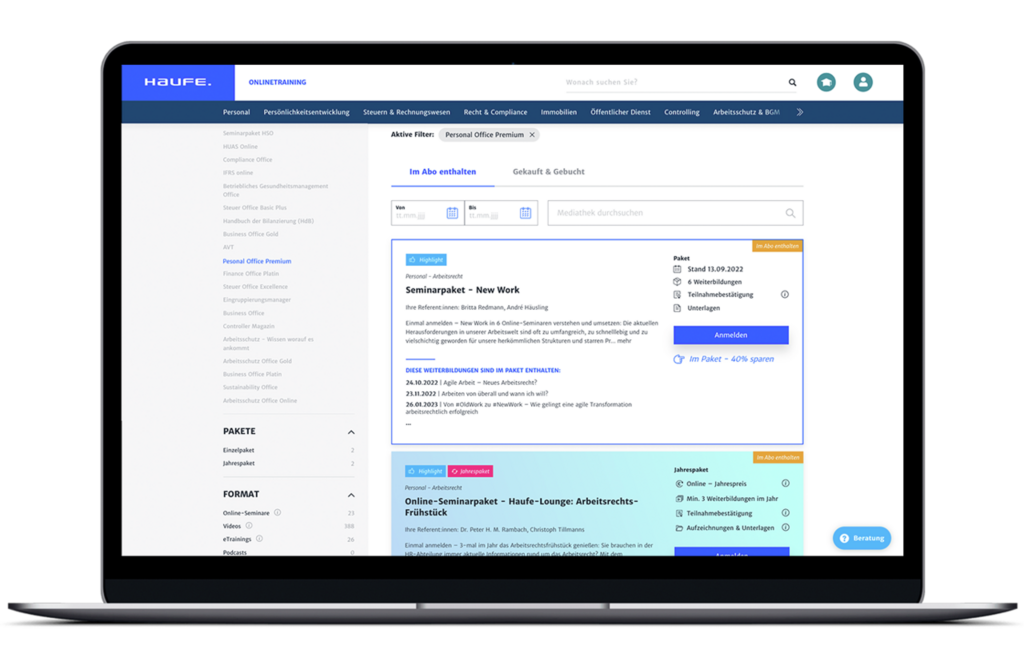 Haufe Personal Office Premium: Datenbank | Haufe Shop