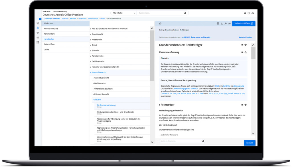 Deutsches Anwalt Office Premium: Datenbank | Haufe Shop