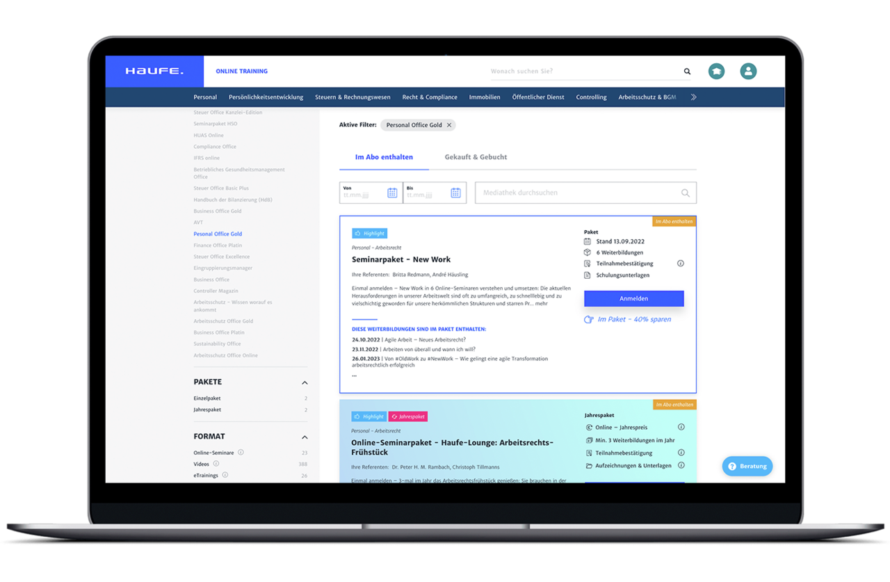 Online-Seminare: Bleiben Sie mit geringem Aufwand up-to-date