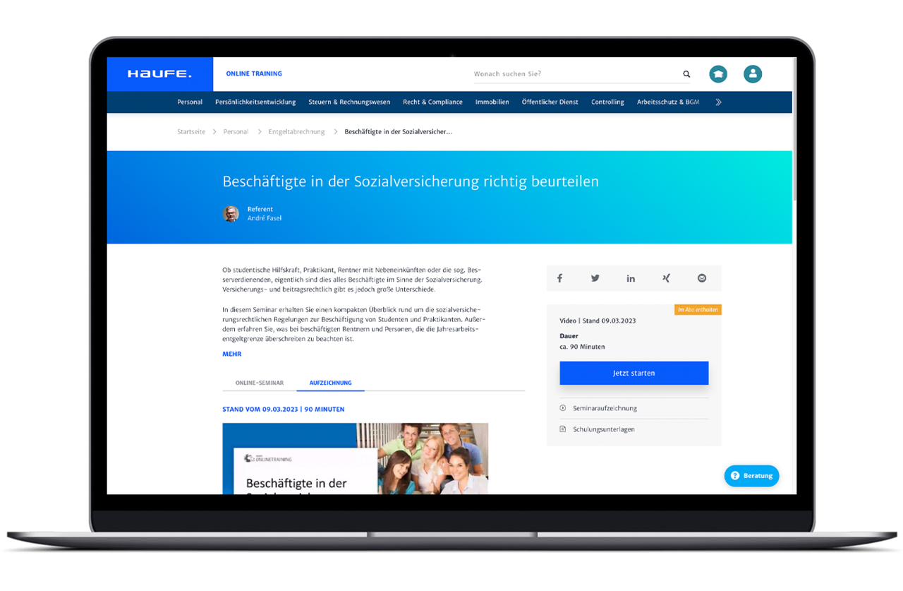 Online-Weiterbildung