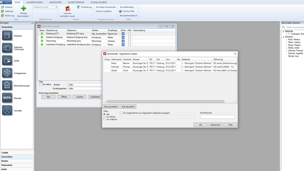 Testscreen