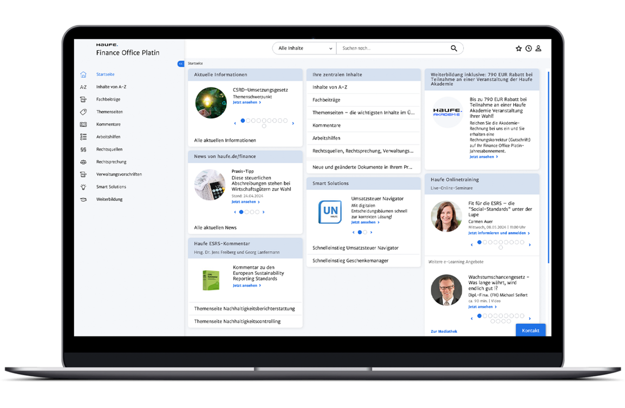 Haufe Finance Office Platin: Datenbank | Haufe Shop