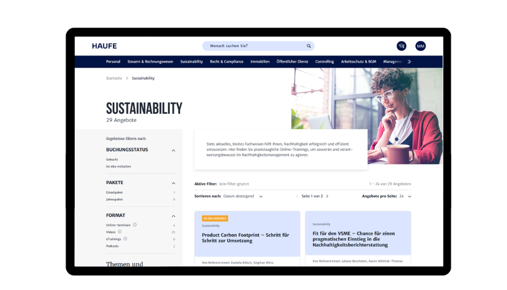 Moderne Weiterbildung - Online-Seminare