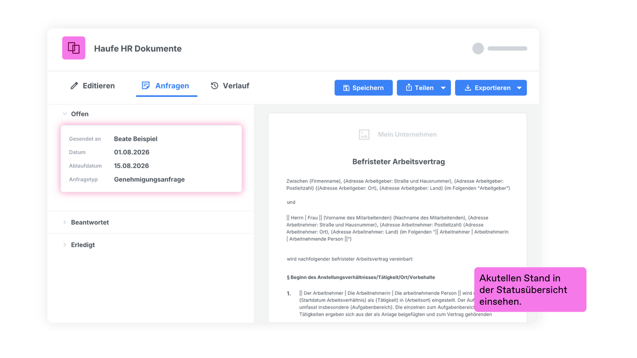 Volle Transparenz