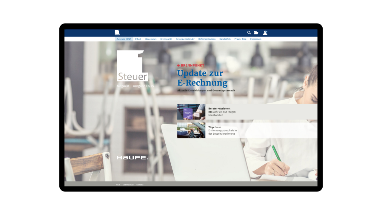 Steuer1 – das monatliche eMagazin