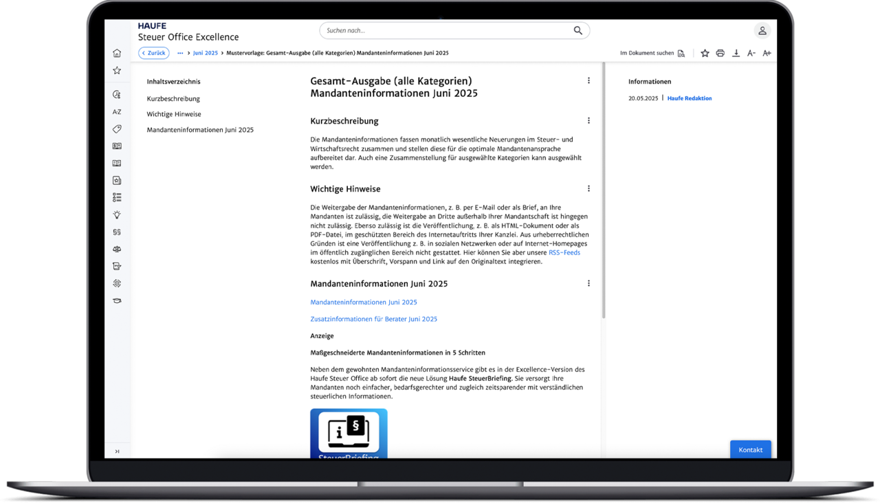 Mandanteninformationen