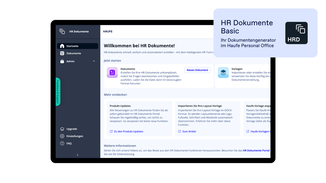HR Dokumente Basic & Zeugnisgenerator: Dokumente einfach sicher erstellen