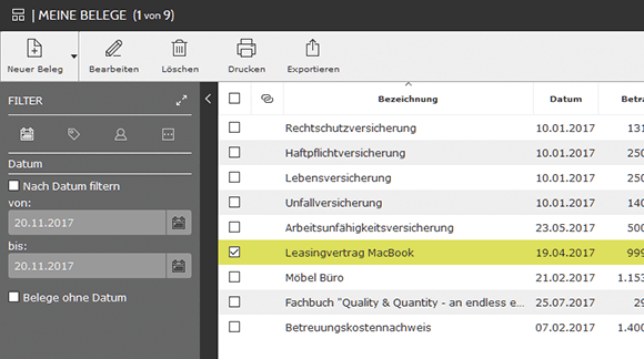 Der Belegmanager: Schluss mit dem Belege-Wirrwarr!