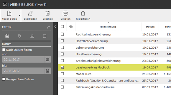 Der Belegmanager: Schluss mit dem Belege-Wirrwarr!