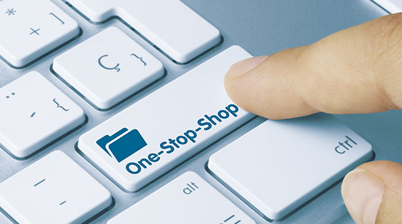 Tastatur mit One-Stop-Shop Taste
