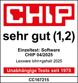 Testsiegerlogo 1 Lexware lohn+gehalt