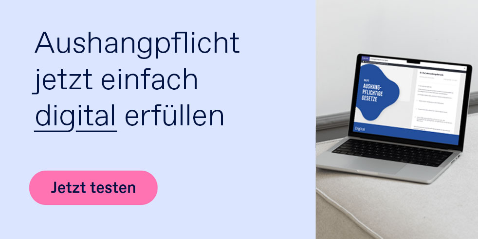Neu: Aushangpflichtige Gesetze Digital