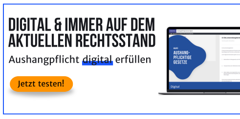 Neu: Aushangpflichtige Gesetze Digital