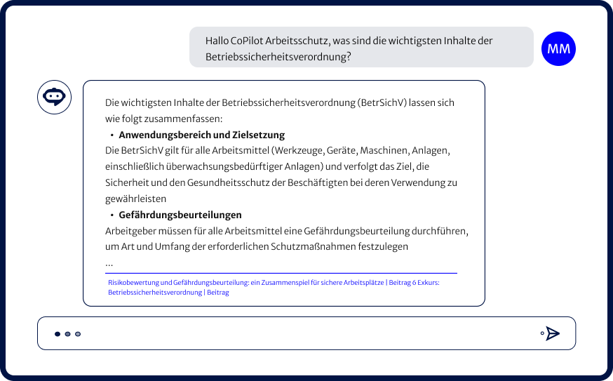 CoPilot Arbeitsschutz Frage stellen
