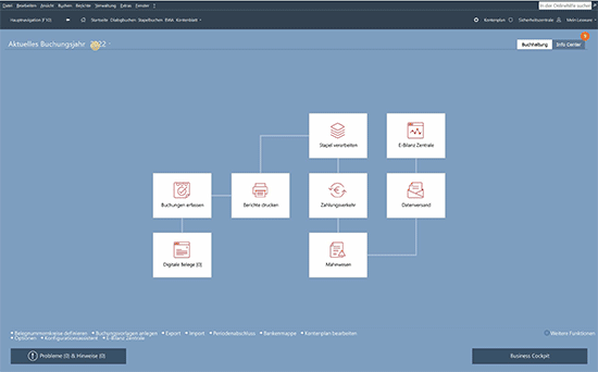 Screen: Ausgabe Offene-Posten-Liste mit Lexware