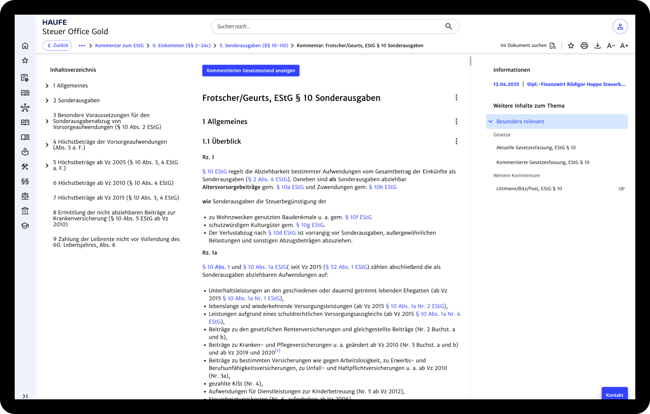 Kommentare & Fachbeiträge