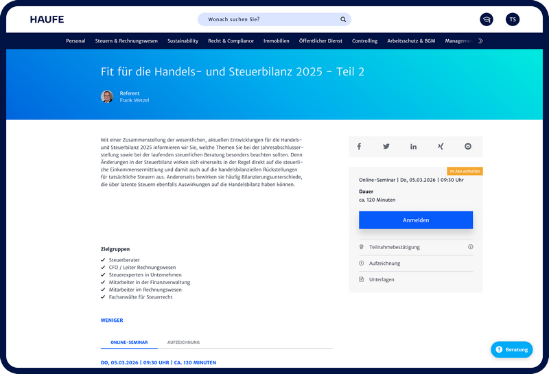 E-Training Jahresabschluss Wissen