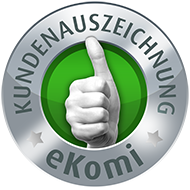 Siegel eKomi Kundenauszeichnung