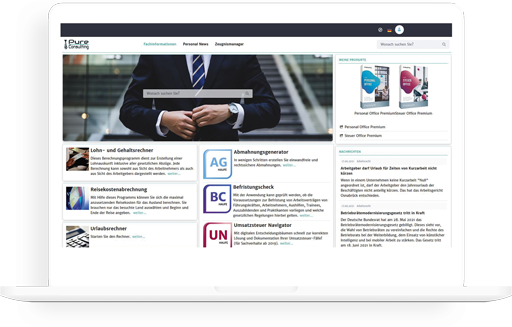 Startseite Screenshot