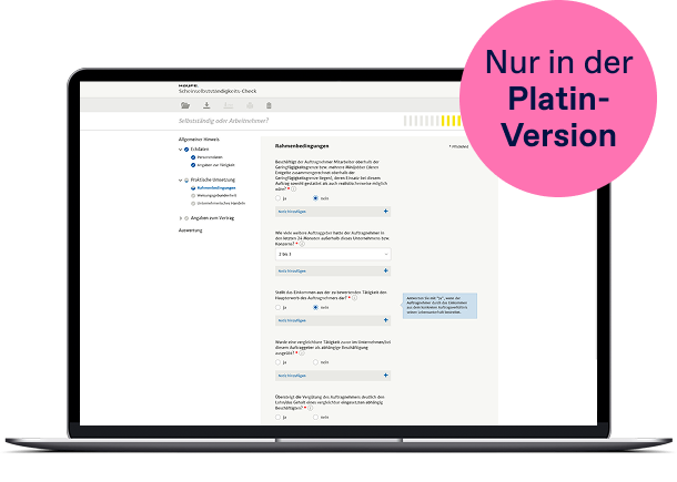 Scheinselbständigkeits-Check