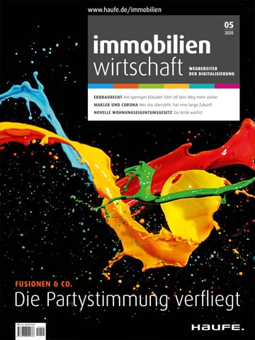 Cover immobilienwirtschaft Ausgabe 2020 / 05