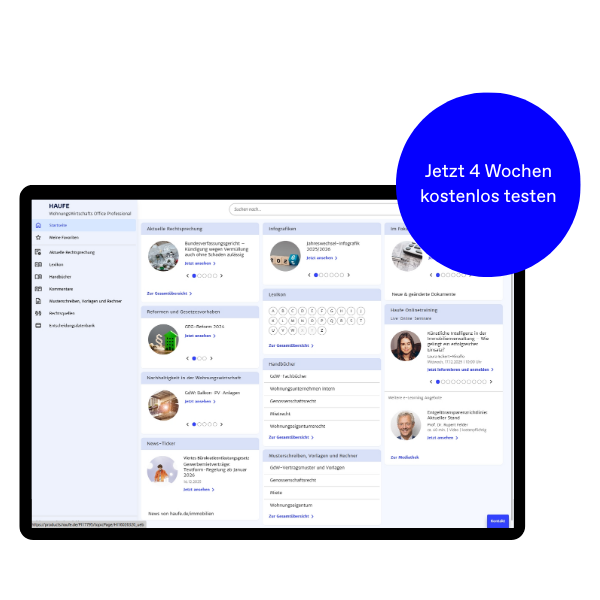 Haufe Wohnungswirtschafts-Office Professional Inhalte