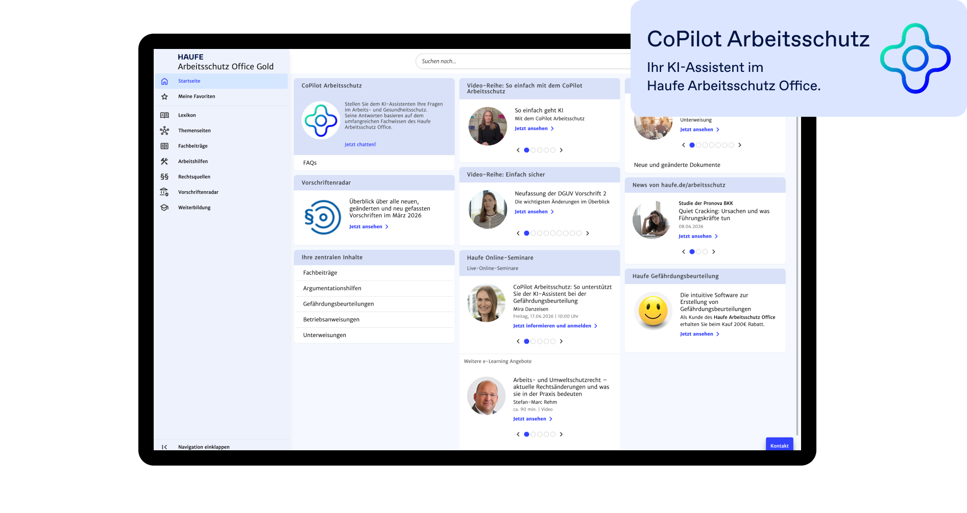 Haufe Arbeitsschutz Office Gold - Die clevere Gesamtlösung für wirksamen Arbeitsschutz und Betriebliches Gesundheitsmanagement