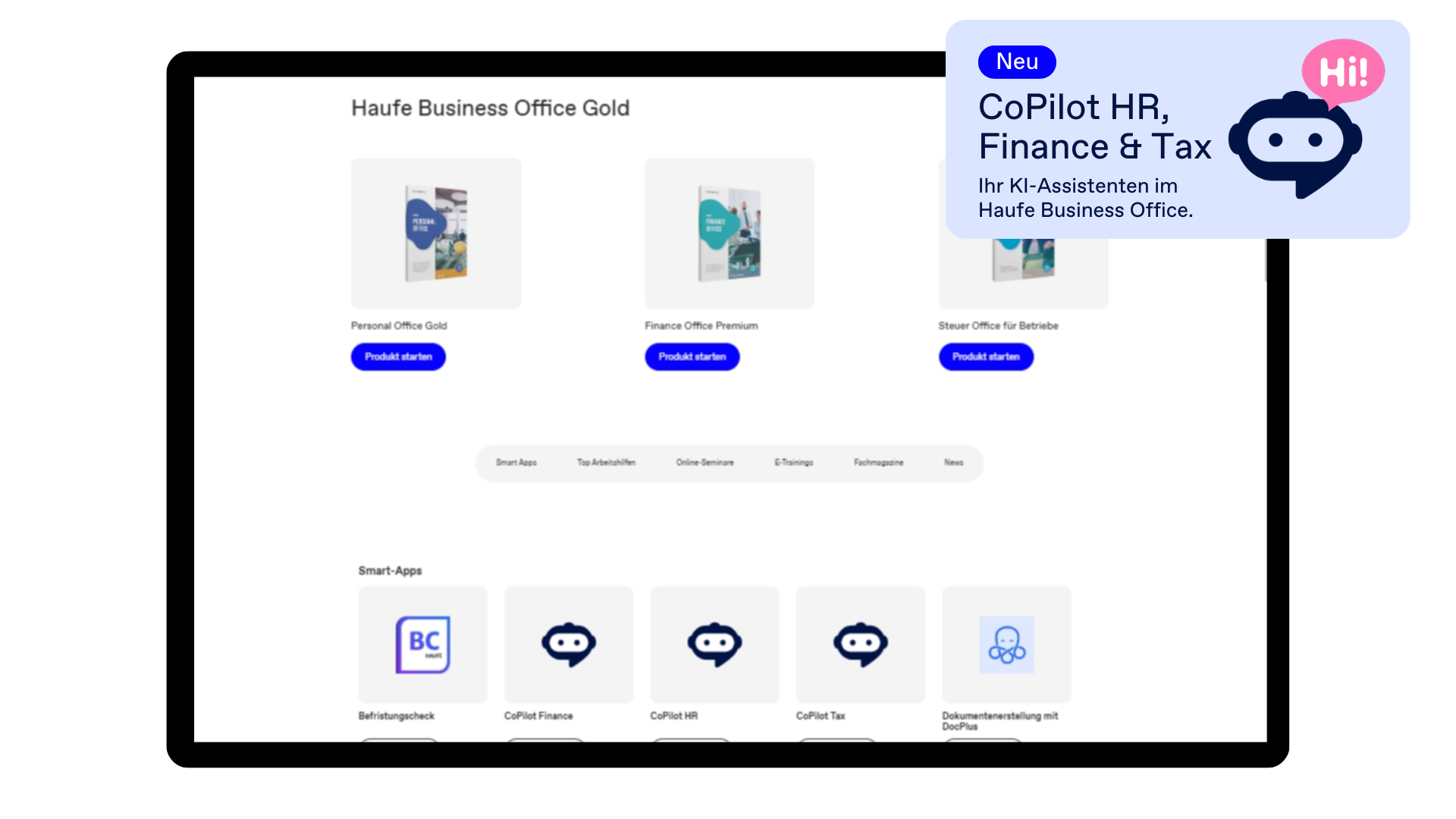 Haufe Business Office Gold - Alles für Ihre Fachabteilungen Personal, Finance und Steuern aus einer Hand.