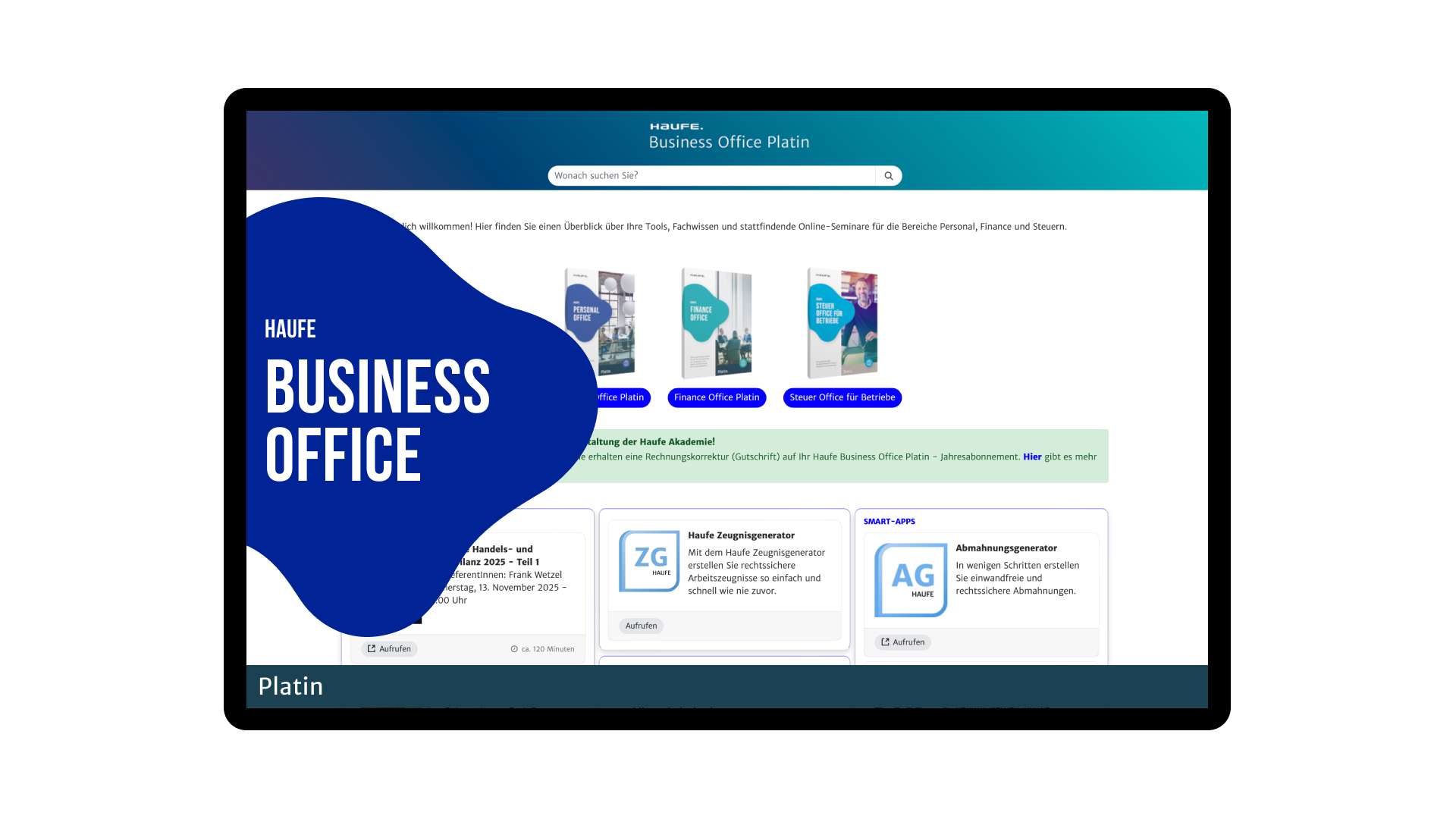 Haufe Business Office Platin - Die clevere Gesamtlösung für Personal, Finance und Steuern